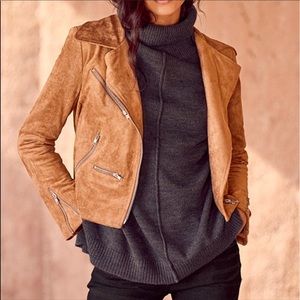 Lulu’s Faux Suede Moto Jacket